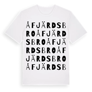 Åfjärdsbro ordlek t-shirt – ekologisk bomull t-shirt från Pinshirt