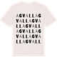 Vintage White t-shirt med Agvall ordlek t-shirt