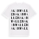 White t-shirt med Akinvallen ordlek t-shirt