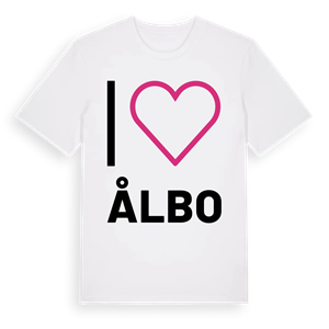 Jag älskar Ålbo t-shirt stort tryck – ekologisk bomull t-shirt från Pinshirt