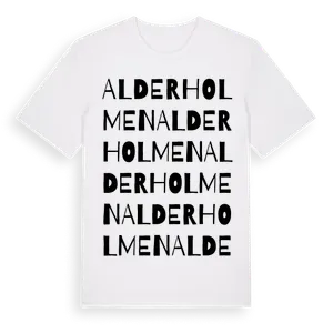 Alderholmen ordlek t-shirt – ekologisk bomull t-shirt från Pinshirt