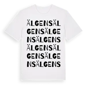Älgens ordlek t-shirt – ekologisk bomull t-shirt från Pinshirt