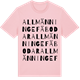 Pink Cotton t-shirt med Allmänninge fäbodar ordlek t-shirt