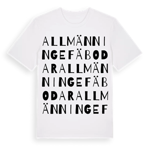 Allmänninge fäbodar ordlek t-shirt – ekologisk bomull t-shirt från Pinshirt
