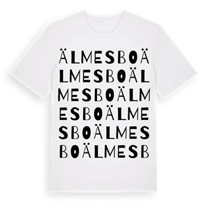 Älmesbo ordlek t-shirt – ekologisk bomull t-shirt från Pinshirt