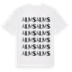 White t-shirt med Alms ordlek t-shirt