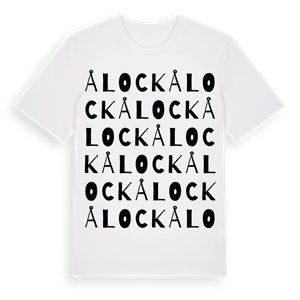 Ålock ordlek t-shirt – ekologisk bomull t-shirt från Pinshirt