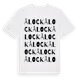 White t-shirt med Ålock ordlek t-shirt