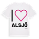 Jag älskar Alsjö t-shirt stort tryck