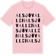 Pink Cotton t-shirt med Alsjövallen ordlek t-shirt
