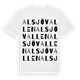 White t-shirt med Alsjövallen ordlek t-shirt