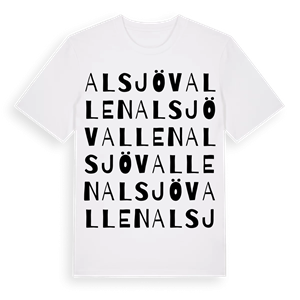 Alsjövallen ordlek t-shirt – ekologisk bomull t-shirt från Pinshirt