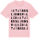 Pink Cotton t-shirt med Altjärnslundsvallen ordlek t-shirt