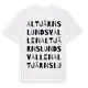 White t-shirt med Altjärnslundsvallen ordlek t-shirt