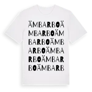 Ämbarbo ordlek t-shirt – ekologisk bomull t-shirt från Pinshirt