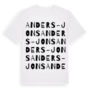 Anders-Jons ordlek t-shirt – ekologisk bomull t-shirt från Pinshirt