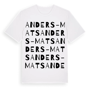 Anders-Mats ordlek t-shirt – ekologisk bomull t-shirt från Pinshirt