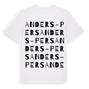 Anders-Pers ordlek t-shirt – ekologisk bomull t-shirt från Pinshirt