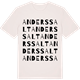 Vintage White t-shirt med Anders Salt ordlek t-shirt
