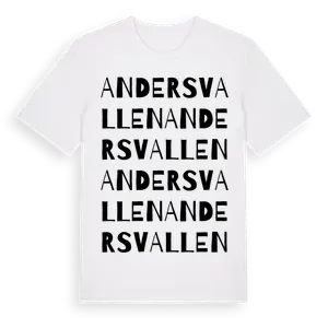Andersvallen ordlek t-shirt – ekologisk bomull t-shirt från Pinshirt