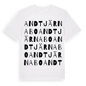 Andtjärnabo ordlek t-shirt – ekologisk bomull t-shirt från Pinshirt