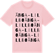 Pink Cotton t-shirt med Änga-Lillbo ordlek t-shirt