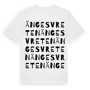 Ängesvreten ordlek t-shirt – ekologisk bomull t-shirt från Pinshirt