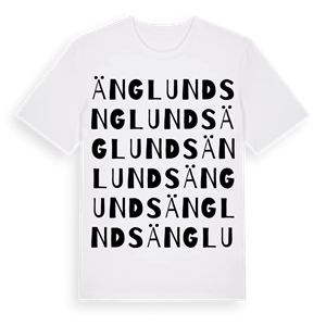 Änglunds ordlek t-shirt – ekologisk bomull t-shirt från Pinshirt