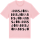 Pink Cotton t-shirt med Annsjön ordlek t-shirt