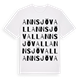 White t-shirt med Annsjövall ordlek t-shirt