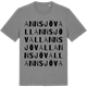 Mid Heather Gray t-shirt med Annsjövall ordlek t-shirt