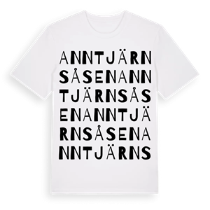 Anntjärnsåsen ordlek t-shirt – ekologisk bomull t-shirt från Pinshirt