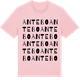 Pink Cotton t-shirt med Antebo ordlek t-shirt