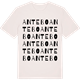 Vintage White t-shirt med Antebo ordlek t-shirt