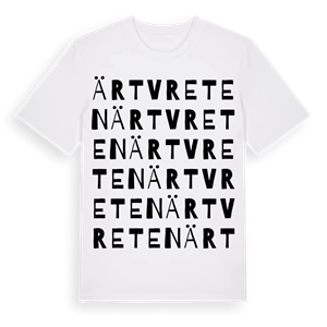 Ärtvreten ordlek t-shirt – ekologisk bomull t-shirt från Pinshirt