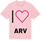 Pink Cotton t-shirt med Jag älskar Arv t-shirt stort tryck