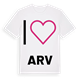 White t-shirt med Jag älskar Arv t-shirt stort tryck