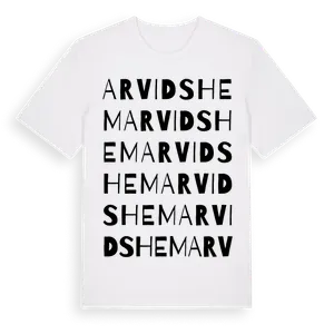 Arvidshem ordlek t-shirt – ekologisk bomull t-shirt från Pinshirt