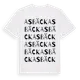 White t-shirt med Asbäck ordlek t-shirt
