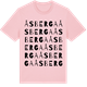 Pink Cotton t-shirt med Åsberga ordlek t-shirt