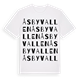 White t-shirt med Åsbyvallen ordlek t-shirt
