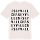 Vintage White t-shirt med Åsbyvallen ordlek t-shirt