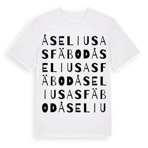 Åseliusas fäbod ordlek t-shirt – ekologisk bomull t-shirt från Pinshirt