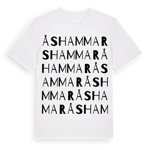 Åshammar ordlek t-shirt – ekologisk bomull t-shirt från Pinshirt