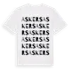 White t-shirt med Askers ordlek t-shirt