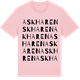 Pink Cotton t-shirt med Askharen ordlek t-shirt
