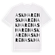 White t-shirt med Askharen ordlek t-shirt