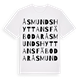 White t-shirt med Åsmundshyttans fäbodar ordlek t-shirt