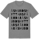 Mid Heather Gray t-shirt med Åsmundshyttans fäbodar ordlek t-shirt