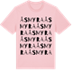 Pink Cotton t-shirt med Åsmyra ordlek t-shirt